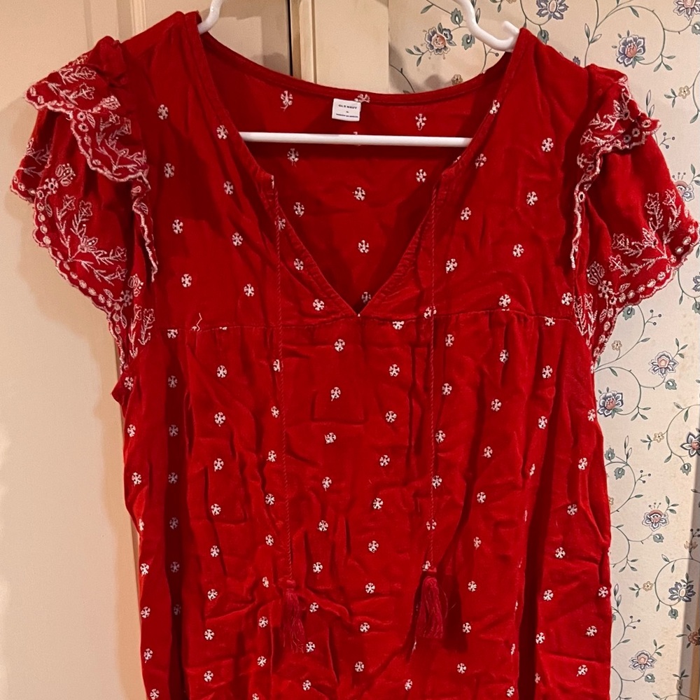 Old Navy Mini White Detailed Dress, Size S